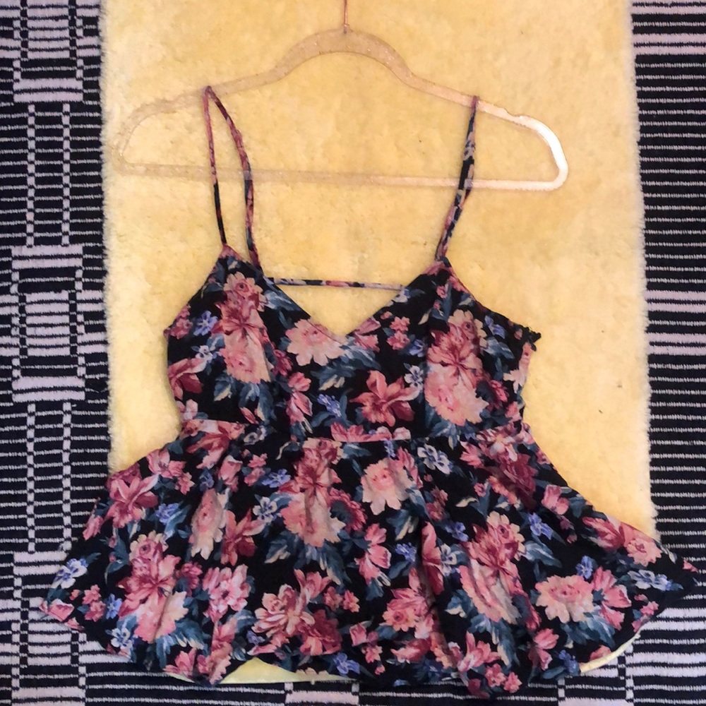 Forever 21 Floral Strappy Flirty Tank